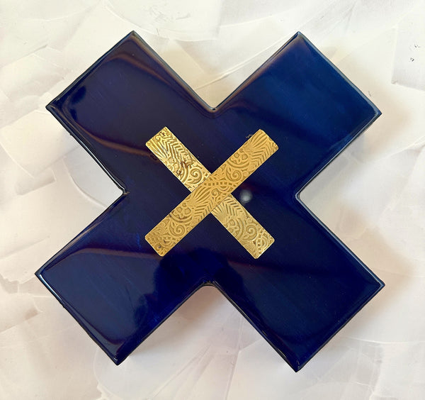 Kiss of Gold - mini (navy and brass)